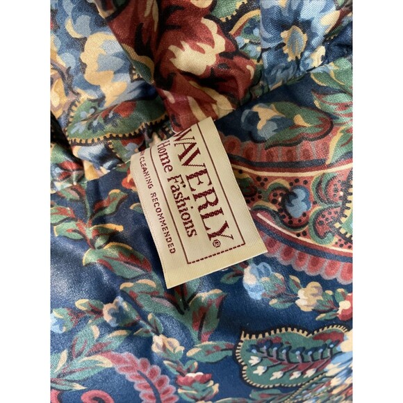 Dramatic Floral Waverly Pillow Ruffled Vintage Roses Paisley Luxury - Picture 7 of 8